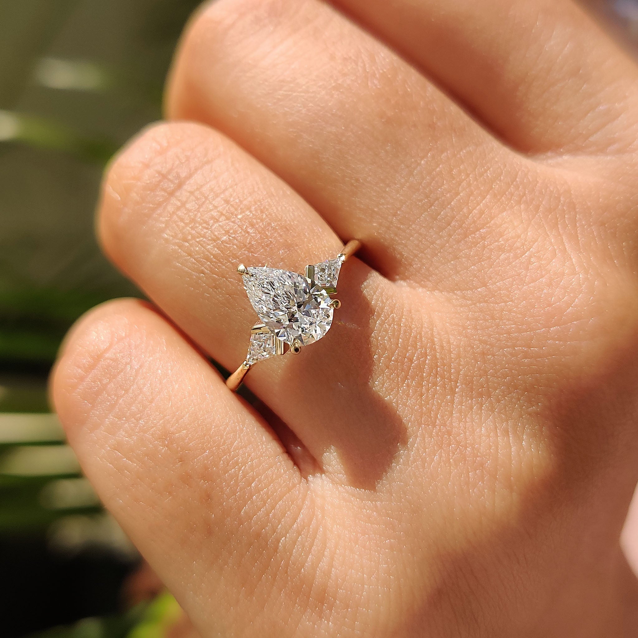 Cushion Hidden Halo Lab Grown Diamond Engagement Ring